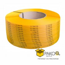 Taśma polipropylenowa PP 16 x 0.60/200/1800 m/żółta z twoim nadrukiem